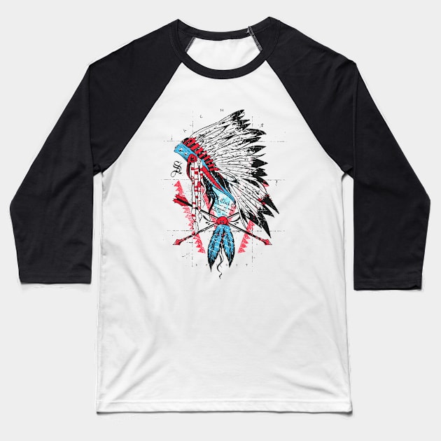 Cherokee - Native American Apache. Baseball T-Shirt by Animox